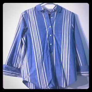Madewell blue white striped top tunic S